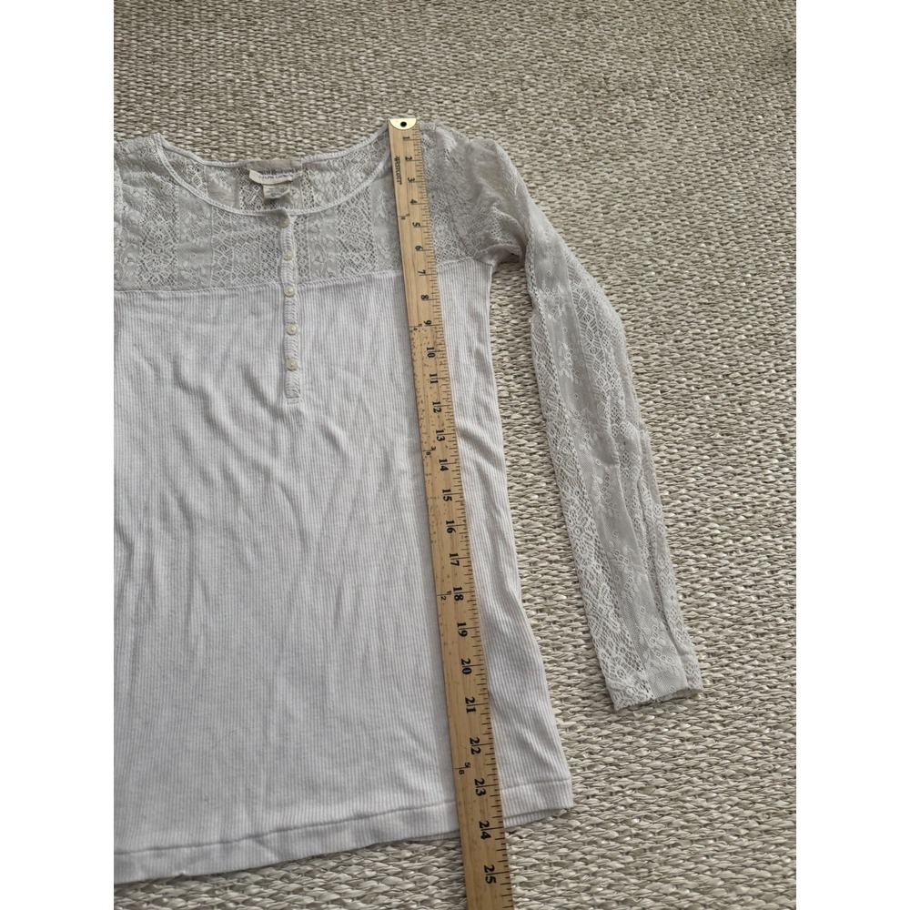 Vintage Y2K Ralph Laurie Denim Supply Lace Henley Dainty Top. Boho - Picture 8 of 8